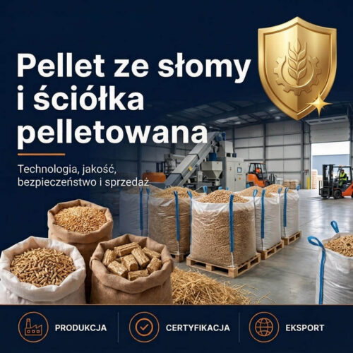 Pellet ze słomy i sciółka pelletowana
